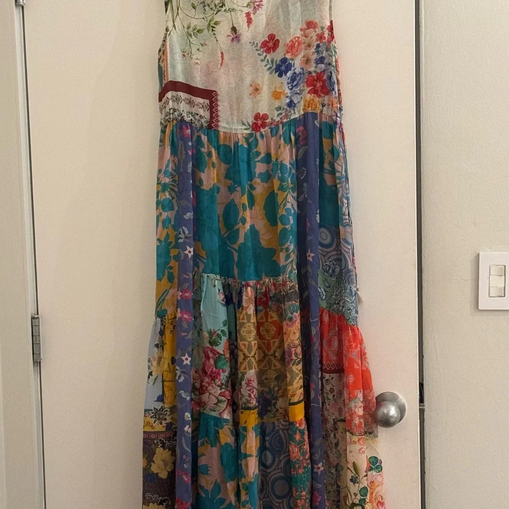 Johnny Was Multicolor Floral Patchwork Maxi Dress - Picture 5 of 6